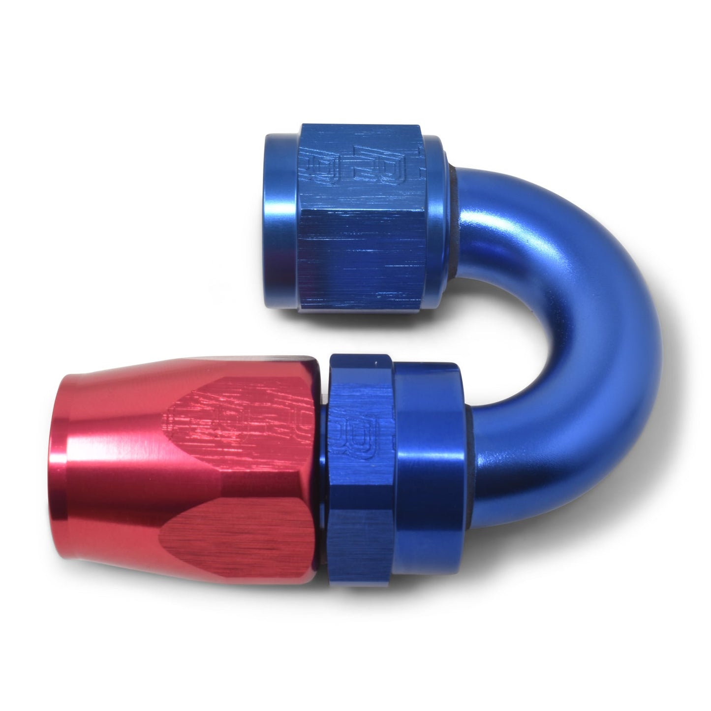 6AN ProClassic Swivel 180 Degree Tight Radius Hose End, Red/Blue Finish RUSSELL Autoparts