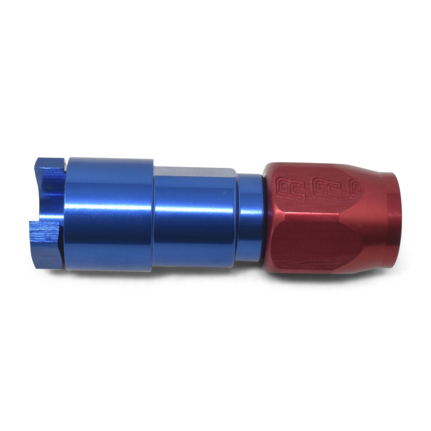 6AN Straight Female SAE Quick-Disconnect x 5/16" Tube Size WIth Red/Blue Finish RUSSELL Autoparts