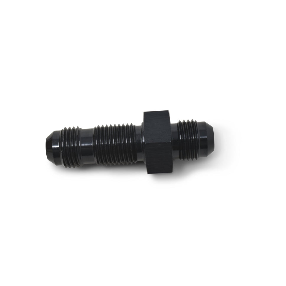6AN Straight Flare Bulkhead Adapter Fitting With Black Finish
