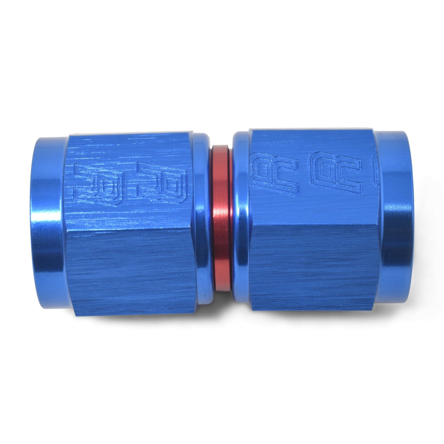 6AN Straight Swivel Coupler Adapter Fitting With Red/Blue Finish RUSSELL Autoparts