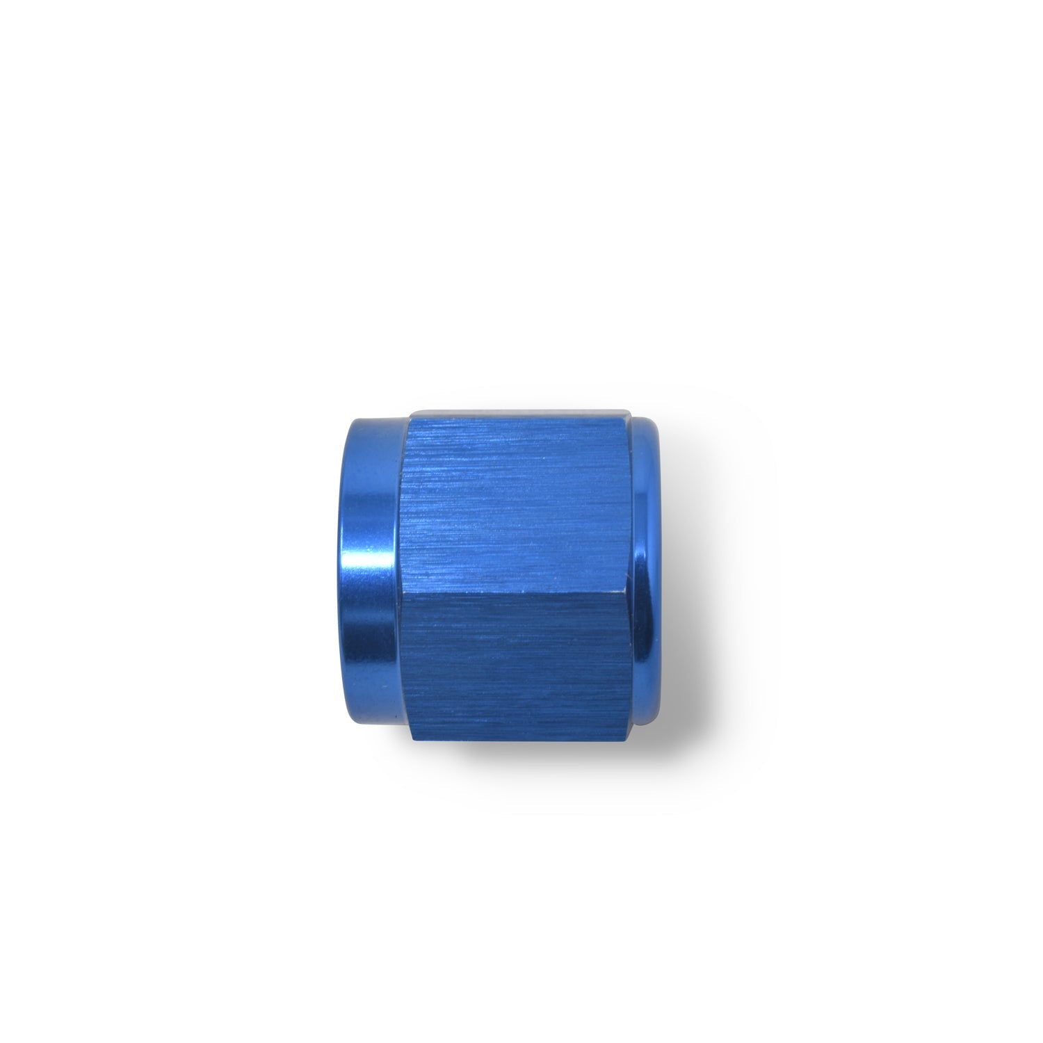 6AN To 3/8" Tube Nut Adapter Fitting With Blue Finish - Pair
