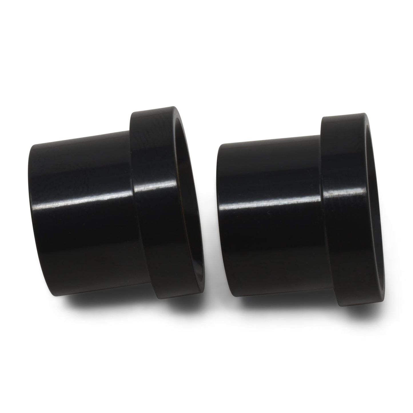 6AN To 3/8" Tube Sleeve Adapter Fitting With Black Finish - Pair RUSSELL Autoparts