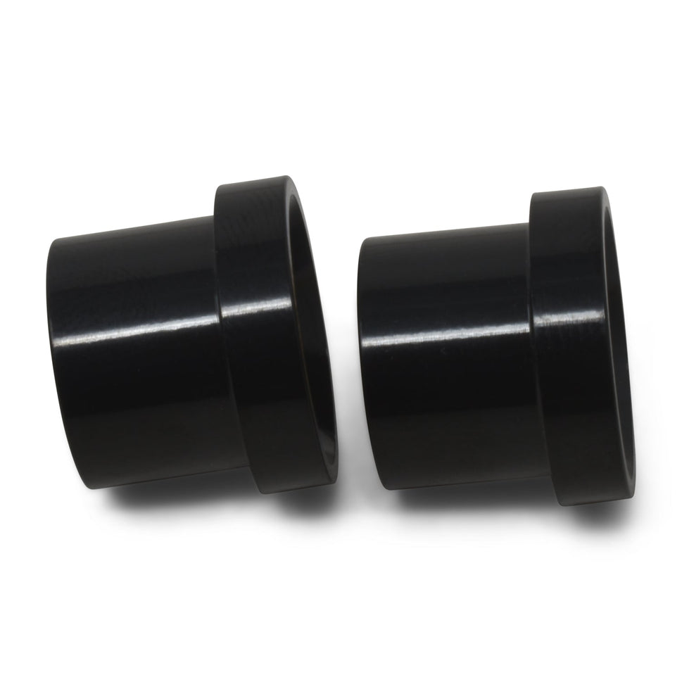 6AN To 3/8" Tube Sleeve Adapter Fitting With Black Finish - Pair