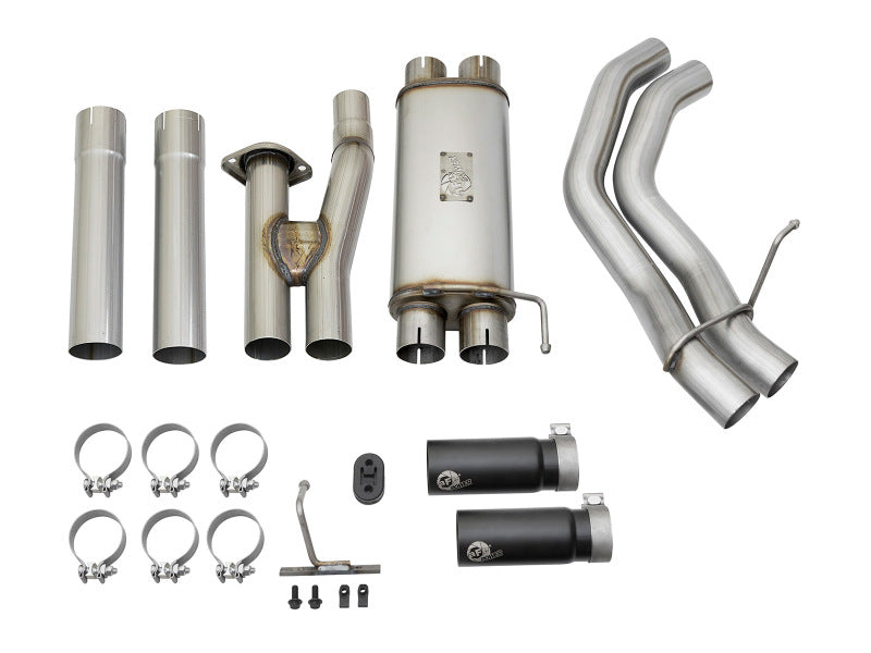 aFe POWER Rebel Series 3in 409 SS Cat Back Exhaust w/ Black Tips 17 Ford F-150 Raptor V6-3.5L aFe Catback