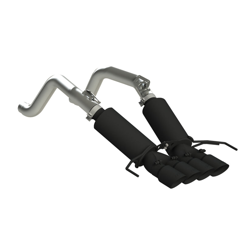 MBRP 14-19 Chevy Corvette V8 6.2L 3in Black Dual Cat Back w/ 4in Quad Dual Wall Tips MBRP Catback