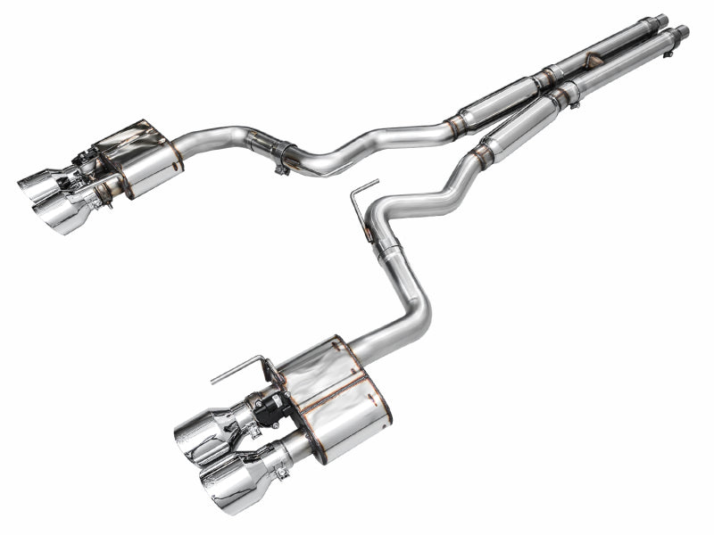 AWE Tuning 21-23 Ford Mustang Mach 1 SwitchPath Cat-Back Exhaust w/ Quad Chrome Silver Tips AWE Tuning Catback