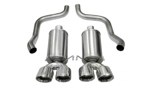 Corsa 2009-2013 Chevrolet Corvette C6 6.2L V8 Polished Xtreme Axle-Back Exhaust CORSA Performance Axle Back