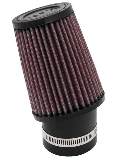 K&N 3.75 Inch OD 2.438 Inch ID 2 Inch Angled Flange 5 Inch H 3 Inch Top OD Round Tapered Univ K&N Engineering Air Filters - Direct Fit