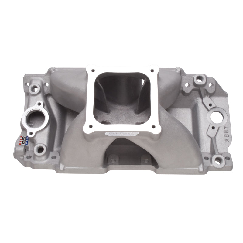 Edelbrock Manifold BBC Super Victor 632 Tall Deck Conventional Rect Port Heads Edelbrock Intake Manifolds
