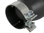 aFe MACH Force-Xp 409 SS Exhaust Tip Black (Left Side) 3in In x 4-1/2in Out x 9in L Clamp-On aFe Tips