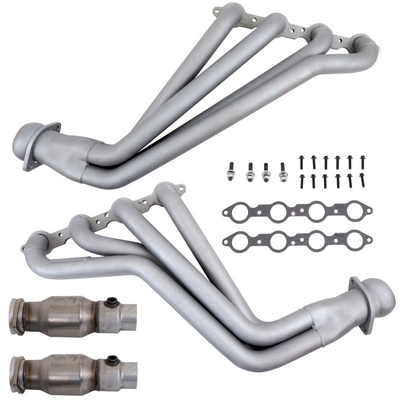 BBK 10-15 Camaro LS3 L99 Long Tube Exhaust Headers With Converters - 1-3/4 Chrome BBK Headers & Manifolds