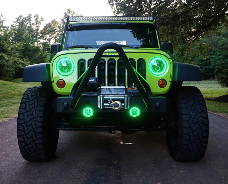 Oracle 7in High Powered LED Headlights - Black Bezel - ColorSHIFT 2.0 ORACLE Lighting Headlights