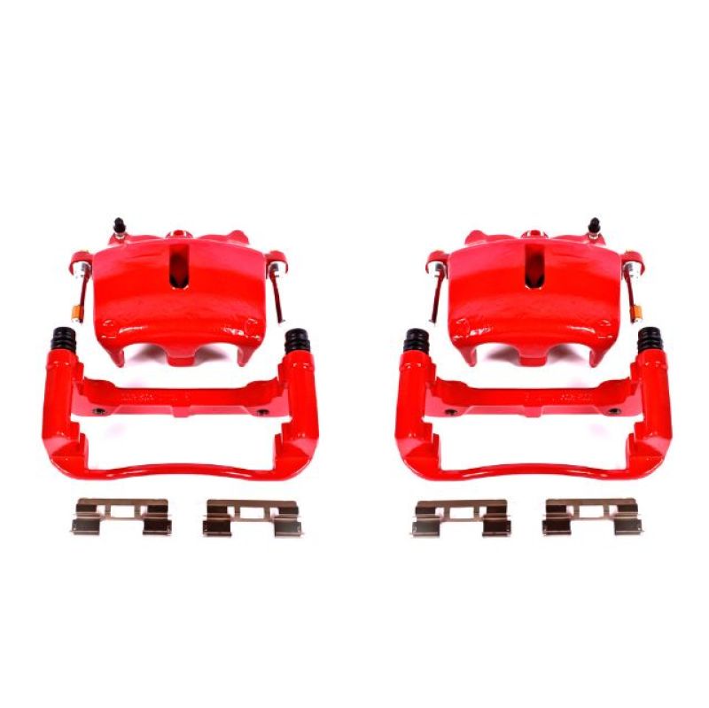 Power Stop 05-08 Ford F-150 Front Red Calipers w/Brackets - Pair PowerStop Brake Calipers - Perf