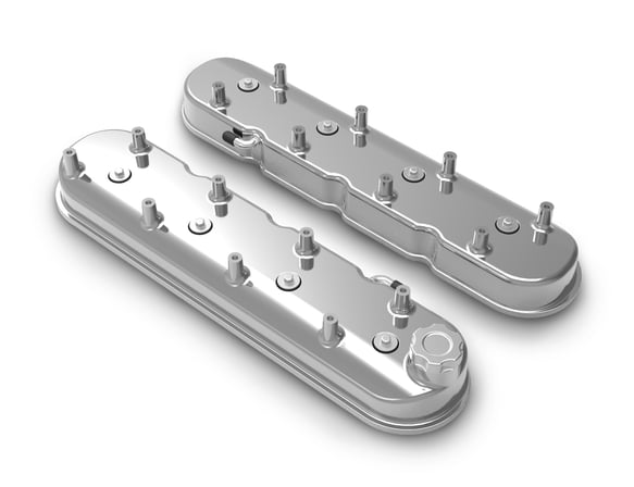 Tall LS Valve Covers - Polished 241-111 HOLLEY Autoparts
