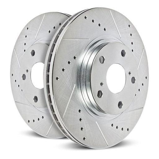 Power Stop 23-24 Ford F-250 Super Duty Rear Right Drilled & Slotted Rotor PowerStop Brake Rotors - Slot & Drilled