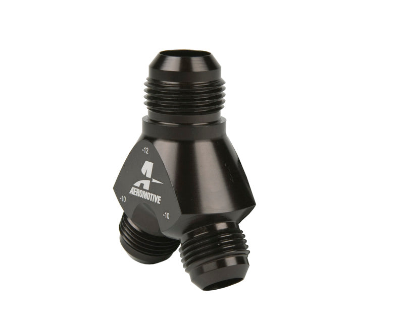 Aeromotive Y-Block - AN-12 - 2x AN-10 Aeromotive Fittings
