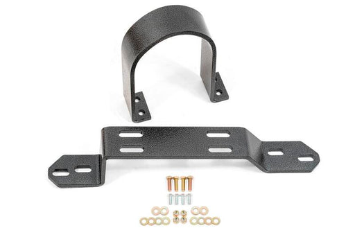 BMR 83-87 GM G-Body Driveshaft Safety Loop Front - Black Hammertone BMR Suspension Driveshaft Loops