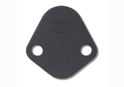 Ford Racing Fuel Pump Block Off Plate - Black Crinkle Finish w/ Ford Oval Ford Racing Block Off Plates