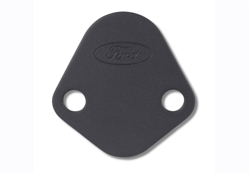 Ford Racing Fuel Pump Block Off Plate - Black Crinkle Finish w/ Ford Oval Ford Racing Block Off Plates