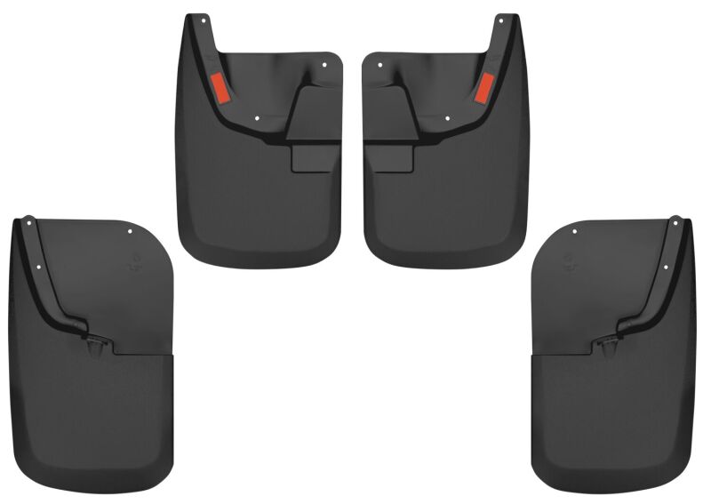 Husky Liners 11-16 Ford F-250 Super Duty/F-350 Super Duty Front and Rear Mud Guards - Black Husky Liners Mud Flaps