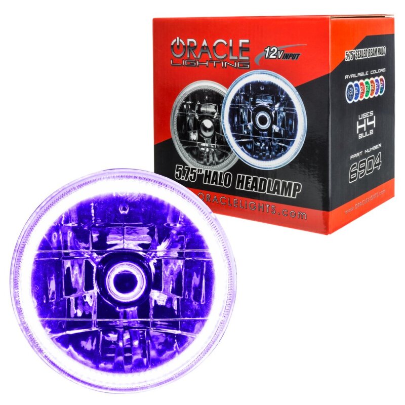 Oracle Pre-Installed Lights 5.75 IN. Sealed Beam - UV/Purple Halo ORACLE Lighting Headlights