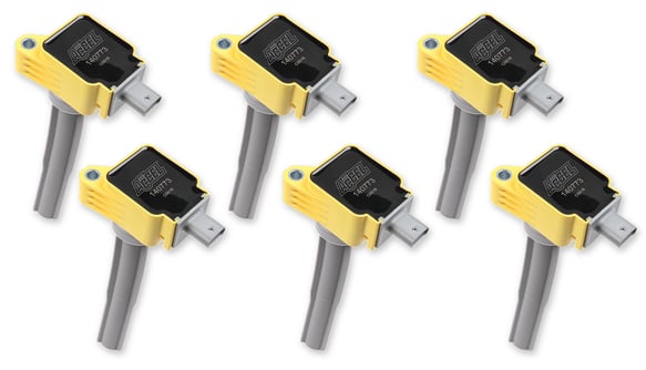 ACCEL Ignition Coil - SuperCoil - 2016 Ford EcoBoost 2.7L V6 - Yellow - 6-Pack 140773-6
