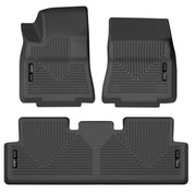 Husky Liners 20-22 Tesla Y WeatherBeater Front & 2nd Seat Floor Liner - Blk Husky Liners Floor Mats - Rubber