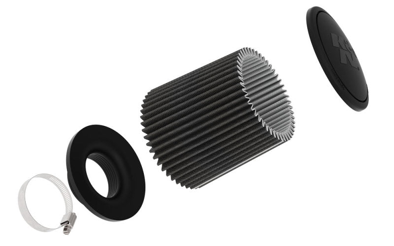 K&N Universal Round Clamp-On Air Filter 3in ID 9in Height 6in Base OD 5.25 Top OD K&N Engineering Air Filters - Universal Fit
