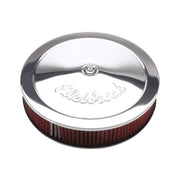Edelbrock Air Cleaner Pro-Flo Series Round 14 In Diameter Cloth Element Chrome Edelbrock Air Filters - Universal Fit