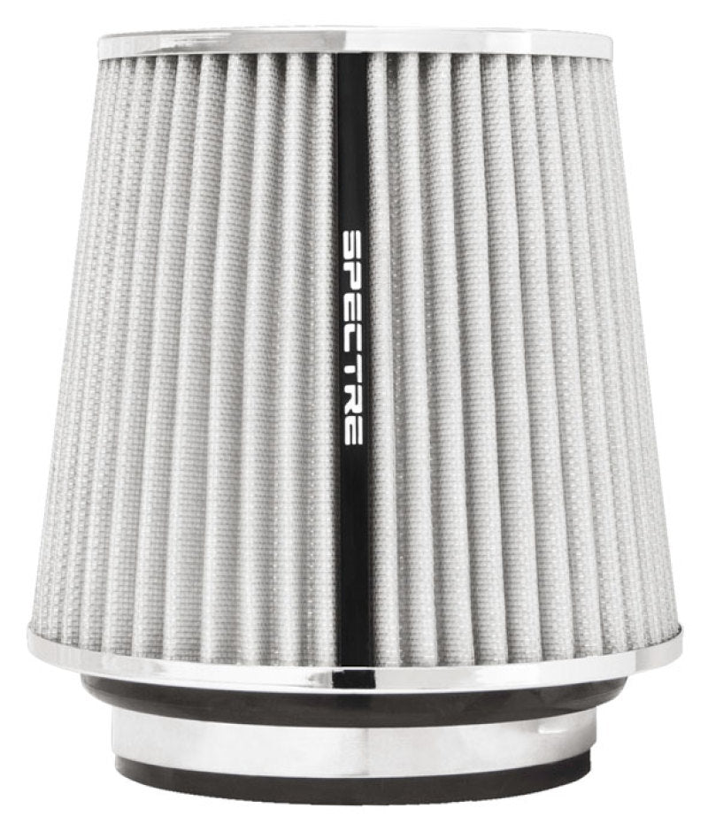 Spectre Adjustable Conical Air Filter 5-1/2in. Tall (Fits 3in. / 3-1/2in. / 4in. Tubes) - White Spectre Air Filters - Universal Fit