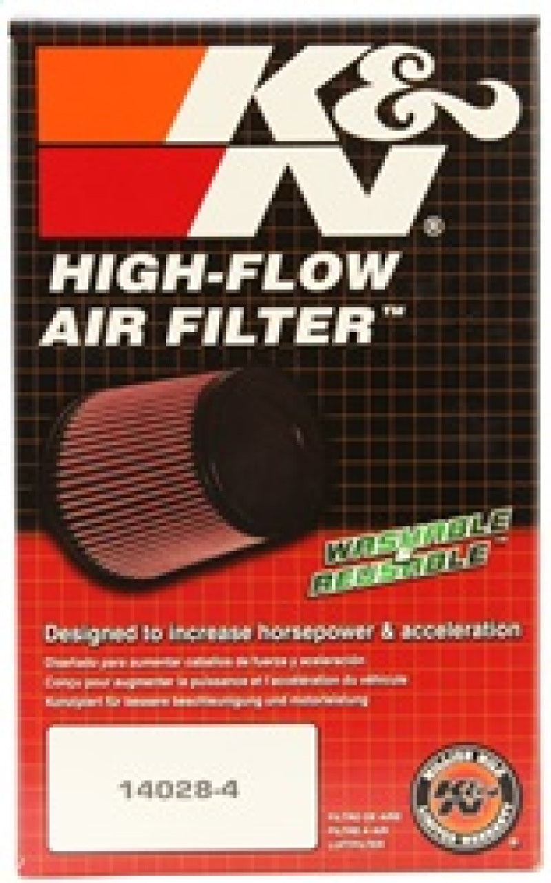 K&N Filter Universal Filter Round Straight 2.75in Flange ID / 4in OD / 6in Height / 20 deg Angle K&N Engineering Air Filters - Universal Fit