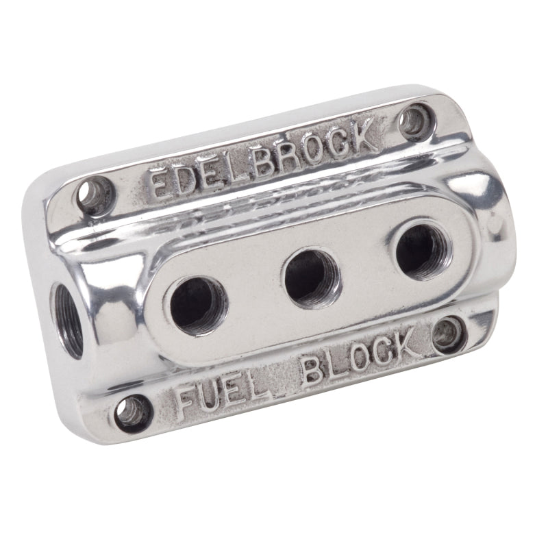 Edelbrock Fuel Block Triple Polished Edelbrock Carburetor Rebuild Components