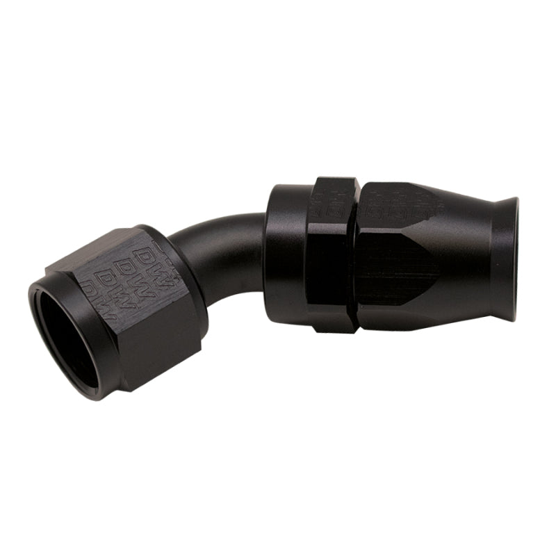 DeatschWerks 10AN Female Swivel 45-Degree Hose End PTFE (Incl Olive Insert) - Anodized Matte Black DeatschWerks Fittings