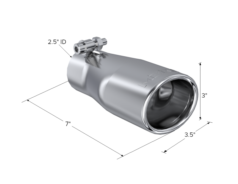 MBRP Universal Tip 3in O.D. Oval 2 inlet 10 length MBRP Steel Tubing