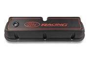 Ford Racing Logo Die-Cast Black Valve Covers Ford Racing Valve Covers