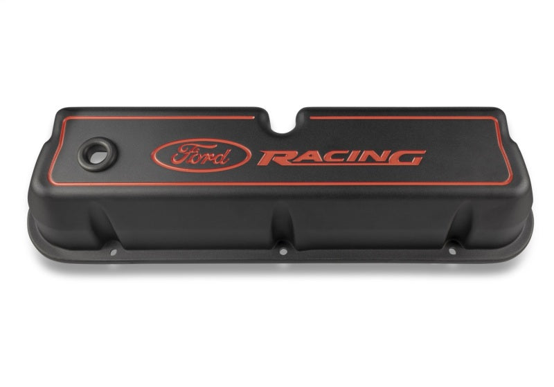 Ford Racing Logo Die-Cast Black Valve Covers Ford Racing Valve Covers