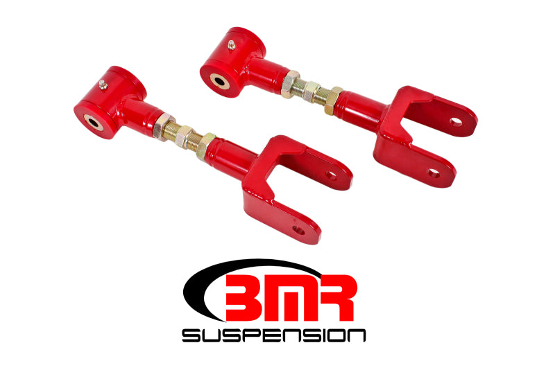 BMR 79-04 Fox Mustang Upper Control Arms On-Car Adj. (Polyurethane) - Red BMR Suspension Control Arms