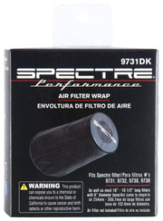 Spectre Universal Pre-Filter Wrap 6.125in. x 9.125in. - Black Spectre Pre-Filters