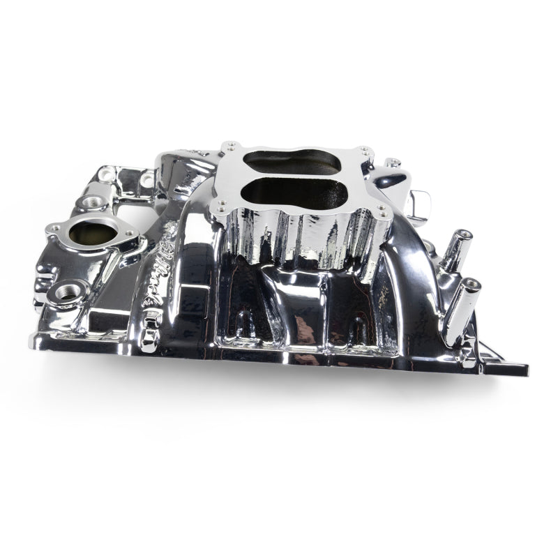 Edelbrock Pontiac 326-455 Performer RPM Intake Manifold - Chrome Plasma Finish Edelbrock Intake Manifolds