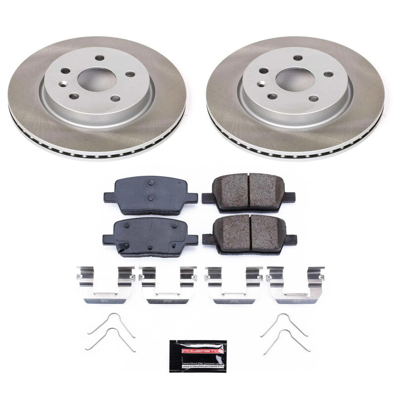 Power Stop 16-21 Chevrolet Camaro Rear Semi-Coated Rotor Kit PowerStop Brake Kits - Performance Blank