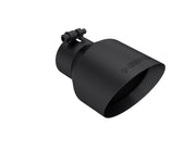 MBRP Universal 3in Hex Tip 5in Inlet 8in Length Dual Wall Exhaust Tip - Black Coated MBRP Tips
