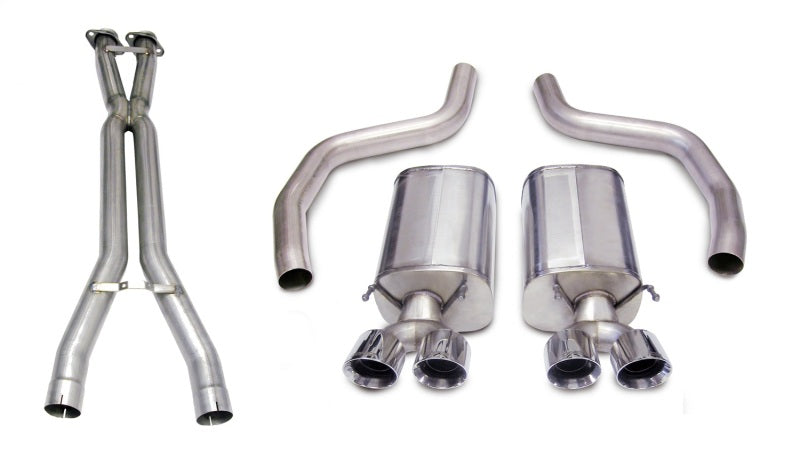 Corsa 06-11 Chevrolet Corvette C6 Z06/ZR1 Sport Cat-Back Dual Rear Exit w/ Twin 4.0in Black Tips CORSA Performance X Pipes