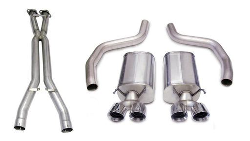 Corsa 06-11 Chevrolet Corvette C6 Z06/ZR1 Sport Cat-Back Dual Rear Exit w/ Twin 4.0in Black Tips CORSA Performance X Pipes