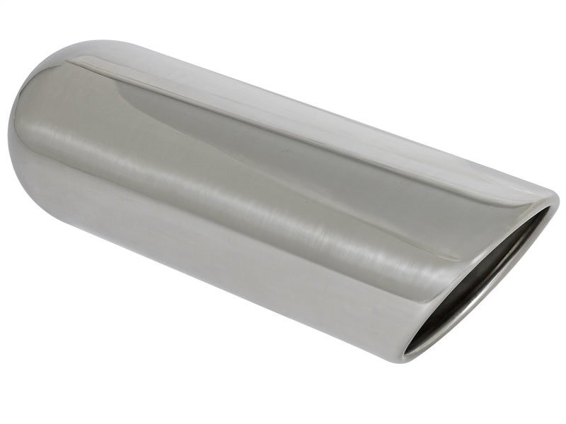aFe MACHForce XP Exhausts Tips SS-304 EXH Tip 3In x 4Out x 12L Sgl-Ang Weld On aFe Catback