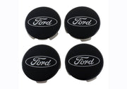 Ford Racing Ford Truck/SUV Black And Chrome Wheel Center Cap Kit Ford Racing Wheel Center Caps