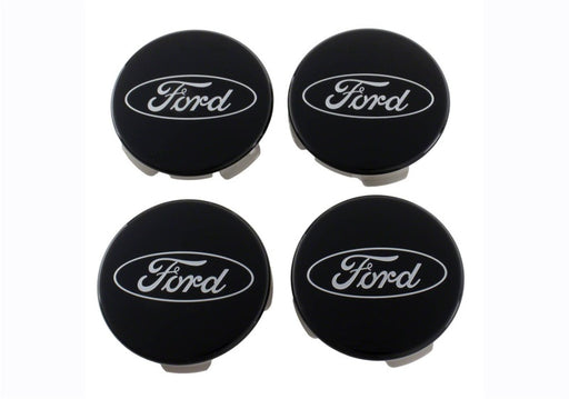 Ford Racing Ford Truck/SUV Black And Chrome Wheel Center Cap Kit Ford Racing Wheel Center Caps