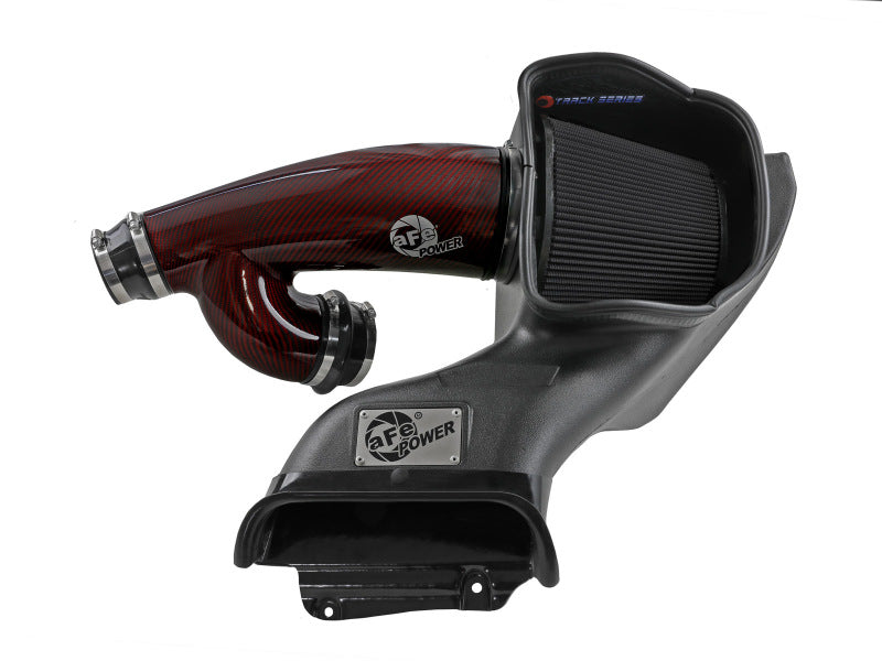 aFe 17-24 Ford F-150 Track Series Red Kevlar Carbon Fiber C/A Intake System w/Black Pro 5R Filter aFe Cold Air Intakes
