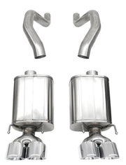 Corsa 06-13 Chevy Corvette C6 Z06 7.0L / 09-13 ZR1 6.2L Polished Axle-Back Exhaust w/4.5in Twin Tips CORSA Performance Axle Back