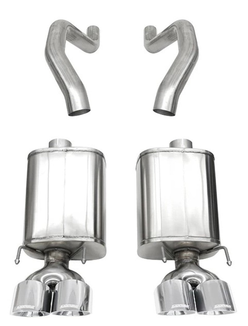 Corsa 06-13 Chevy Corvette C6 Z06 7.0L / 09-13 ZR1 6.2L Polished Axle-Back Exhaust w/4.5in Twin Tips CORSA Performance Axle Back