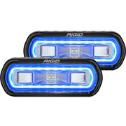 Rigid Industries SR-L Series Surface Mount LED Spreader Pair w/ Blue Halo - Universal Rigid Industries Light Bars & Cubes